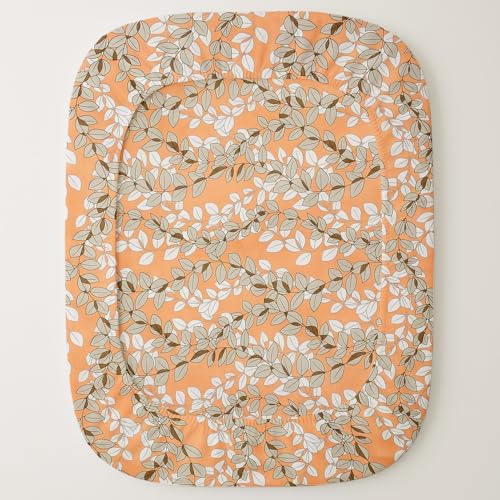 Image of IVAZA Ezyption Cotton Super Soft 240 TC Elastic Fitted All Around Elastic Printed King Size Double Bed Bedsheet with 2 Pillow Cover 72 inch X 78 inch Light Peach