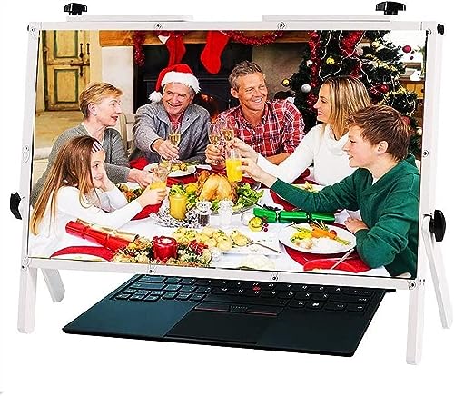 Lupa de pantalla HD para laptop ELzEy con soporte plegable de proyección 3x 2