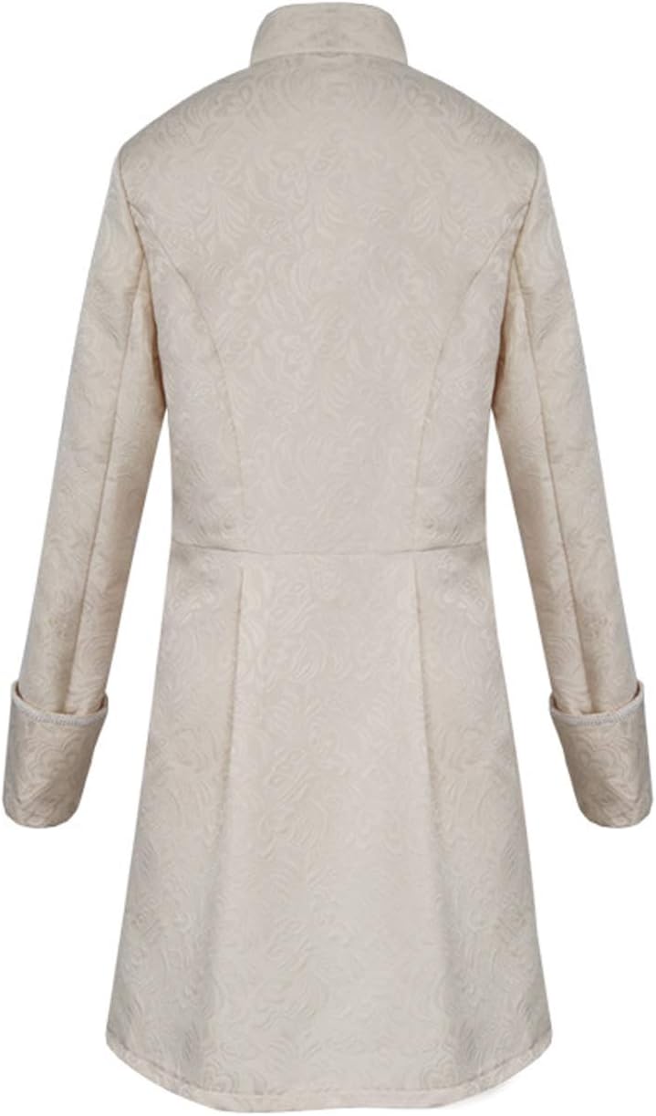 Mens Vintage Tailcoat Jacket Goth Long Steampunk Formal Gothic Victorian Frock Coat Costume for Halloween - Image 3