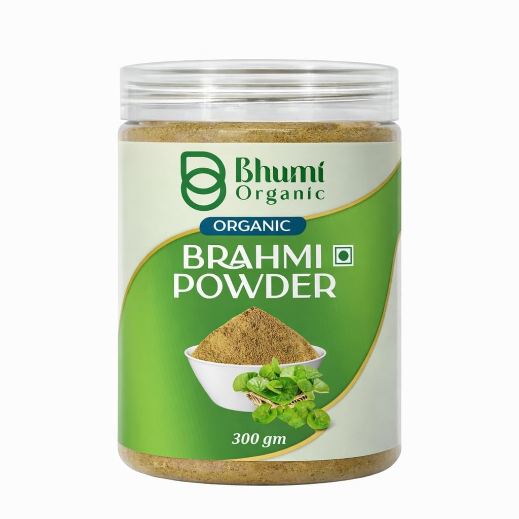 Bhumi Organic Natural Brahmi Powder, 227g, Bacopa Monnieri, Brain Tonic, Gluten Free-image-7