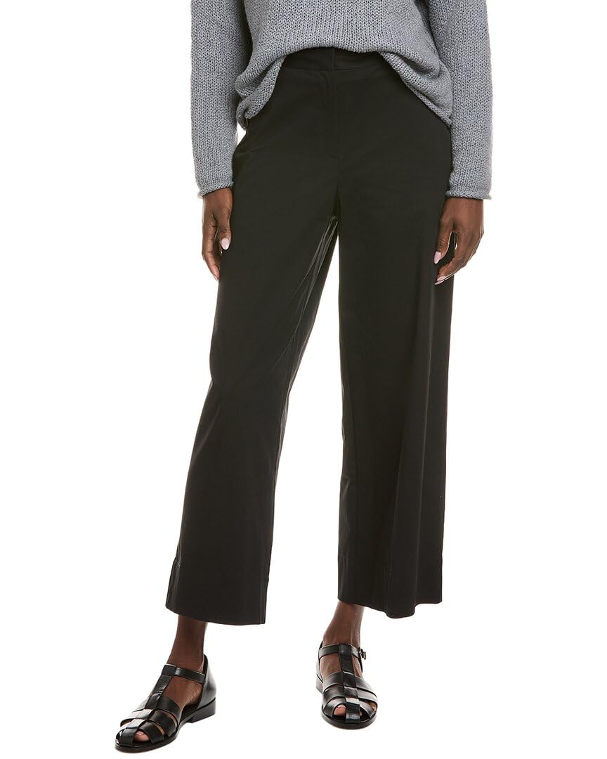 Eileen Fisher Womens Wide Ankle Trouser XL Black