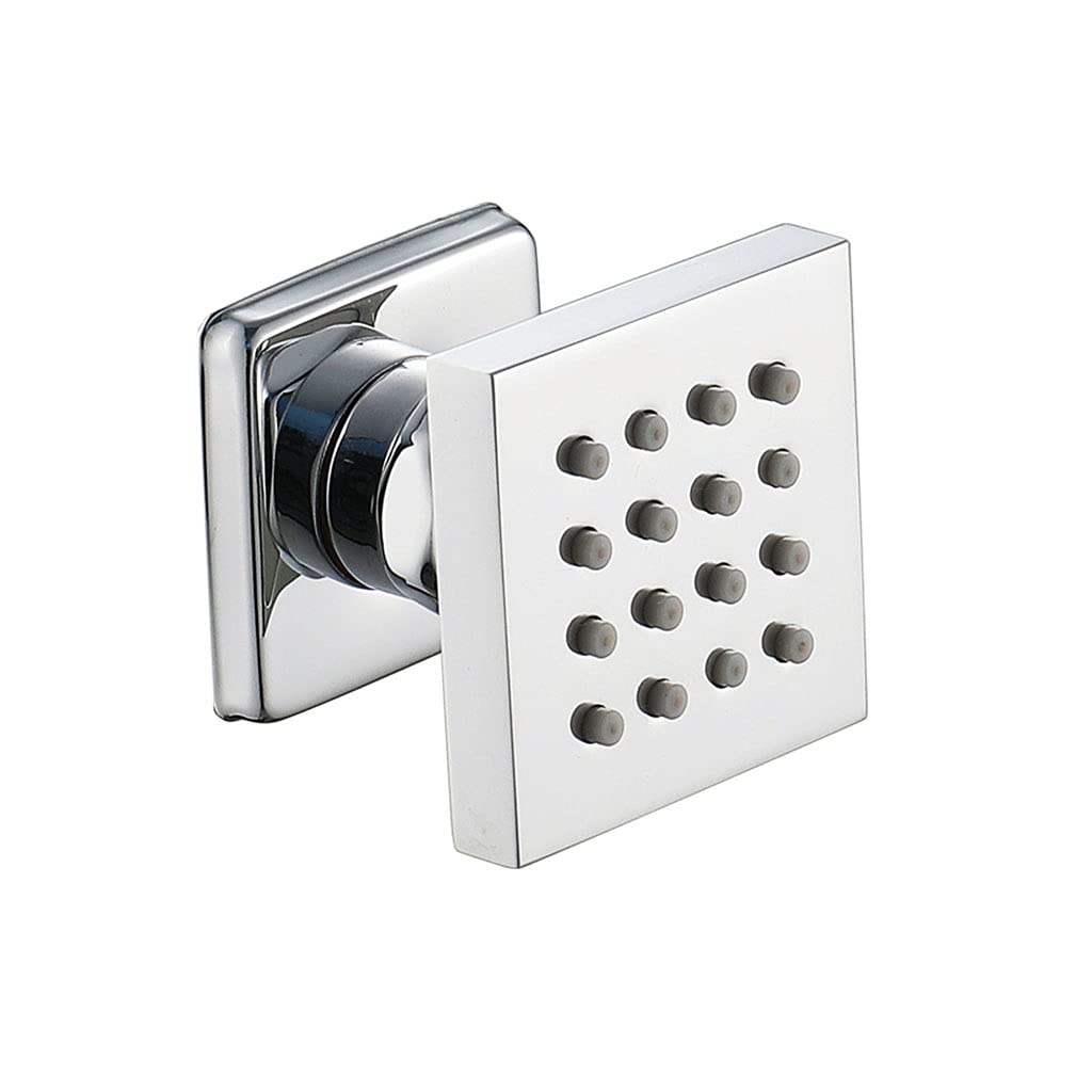 Soffione Doccia A Parete 360&deg; | 16 Fori Per Massaggio | Ottone Nichel Spazzolato | Connettore 1/2 Pollice | Per Spa, Bagno, Hotel