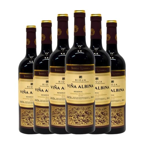 Bodegas Riojanas Viña Albina Rioja Reserva 75 cl Vino tinto (Caja de 6 Botellas de 75 cl)