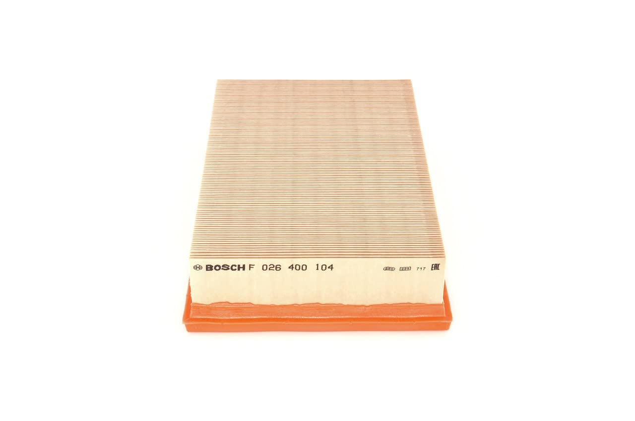Bosch S0104 Car Air Filter - Separates Particles from the Air Intake - Moisture-resistant plus High Tensile Strength