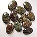 Loveliome Natural Dragon Bloodstone Oval Polished Worry Stones, Healing Crystal Indoor Fountain Stones Massage Energy Anxiety Relief Items