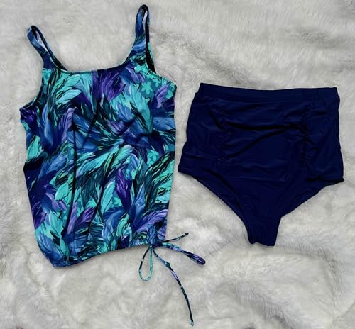 Pocketed Split Mastectomy Swimsuit Woman Tankini Swimwear Women Two Piece Swim Top Shorts Bathing Suits238G4