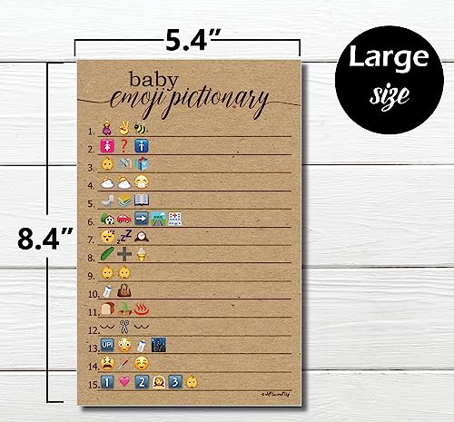 All Ewired Up 50 Emoji Pictionary Baby Shower Game thumb #3