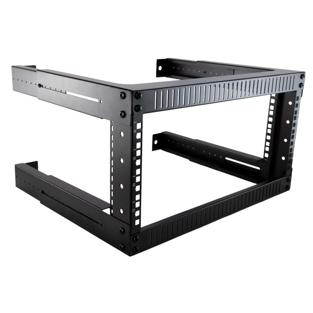 kenable Rack Mural 19 Pouces 4U Châssis Ouvert Profondeur Réglable 300-500 mm pour Réseau Serveur