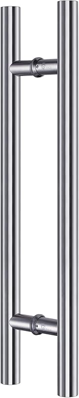 TOGU TG-6012 1200mm /48 inches Solid Standoffs Heavy-Duty Commercial Grade-304 Stainless Steel Push Pull Door Handle/Barn Door Pull Handle/Glass Pulls, Full Brushed Stainless Steel Finish