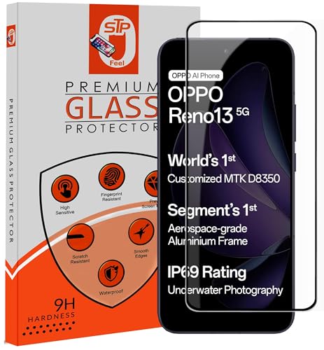 Image of Premium Tempered Glass Screen Protector Guard Compatible For Oppo Reno 13 5G (6.59 Inch, Pack of 1) | Edge to Edge Coverage With Easy to installation kit