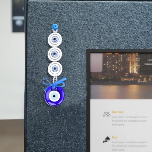 Image of PACKNBUY Large Turkish Evil Eye Nazar Battu Wall Hanging for Home Entrance Main Door Good Luck Positive Energy Feng Shui Vastu Protection Charm for Office Shop