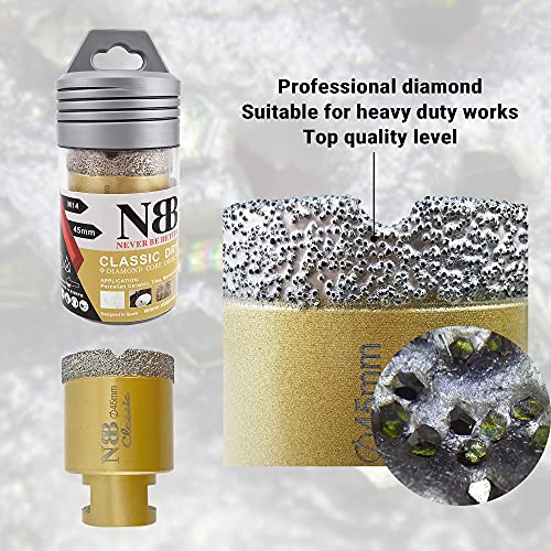 NBB vacuum brazed diamond hole saw with M14, Classic Golden type - Image 3