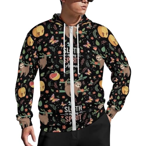 Chaqueta con capucha para hombre manga larga miniatura 1