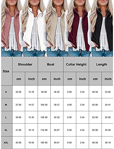 Raphin Weste Damen Outdoor Casual Leicht Ärmellos Daunenjacke Damen Einfarbig Elegant Mode Kunstfell Weste Mit Taschen(Khaki,L)