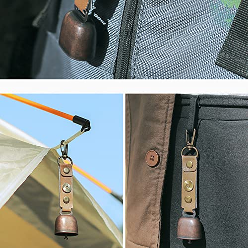 Moniss Sino ultraleve portátil para casa, quarto, festa, acampamento, decoração, sino de metal, carr