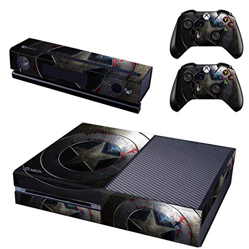 Adventure Games - XBOX ONE ORIGINAL - Captain America - Playstation 4 Vinyl Console Skin Decal Sticker + 2 Controller Skins Set