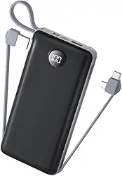 Carregador Portátil Power Bank 20000mah - Turbo Universal Com Display Digital E USB Rápido Potente Original (Preto)