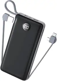 Carregador Portátil Power Bank 20000mah - Turbo Universal Com Display Digital E USB Rápido Potente Original (Preto)