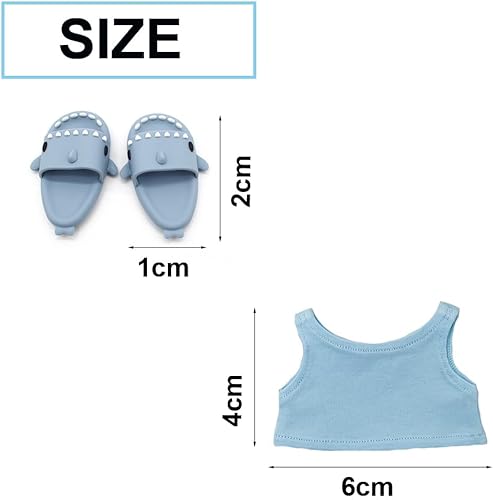 Miniatura 2 de KnocKconK Conjunto de disfraz de hámster con camisa, sombrero, zapatos, pantuflas de tiburón lindo animal pequeño para mascotas reales, ropa de