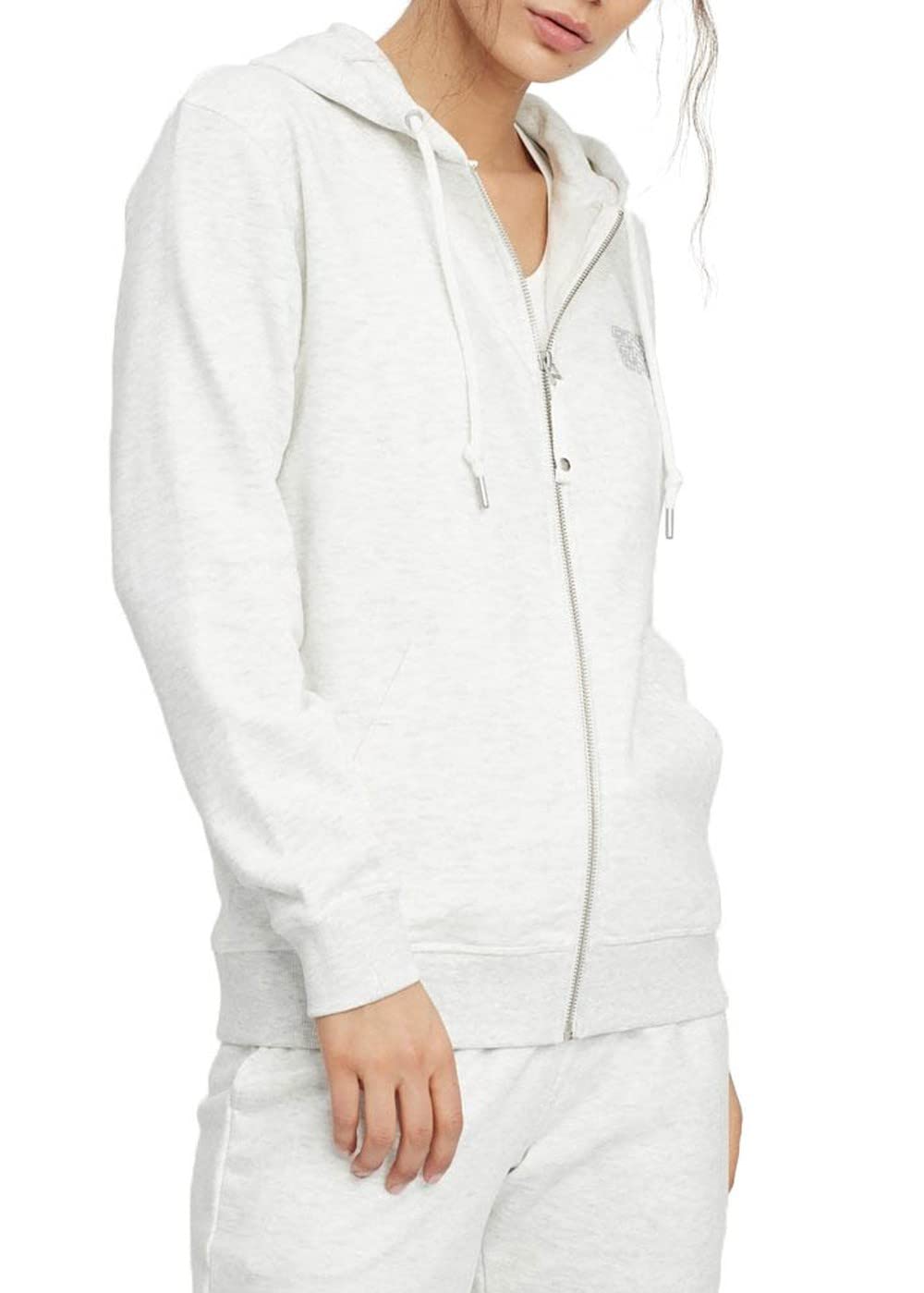 O'Neill Women's full zip triple stack hoodie sweatshirt, womens, Sweatshirt, N06464, White Melee, S