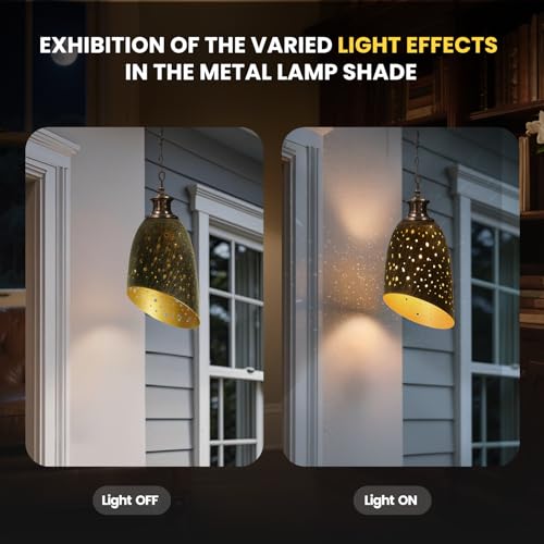 Metal Small Cut Corner lamp shades set of 2 Western Lampshades 4.4"WX 5.9"H - image 6