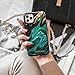 BURGA Phone Case Compatible with Samsung Galaxy S23 Ultra - Hybrid 2-Layer Hard Shell + Silicone Protective Case -Emerald Green Jade Stone Gold Glitter Marble - Scratch-Resistant Shockproof Cover