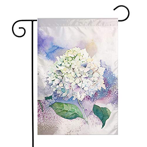 Bandera Del Orgullo Wedding Watercolor Abstract White Hydrangea Flower Hand Painted Posy Flower Nature Water Banderas Premium Lavable Bandera De Patio Bandera De Camping Para 30x45cm