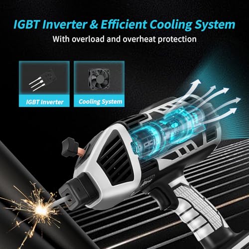 Image of portable welder hand held welder : handheld welder machine 110v -with IGBT Inverter 5 Variable Current Adjustment for 1 /16''-1 /8'' Welding Rods-suitable for welders, professionals, beginners