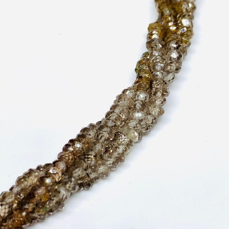Perles rondes à facettes Jarkan 3mm : éclat naturel scintillant pour l'assemblage de bijoux