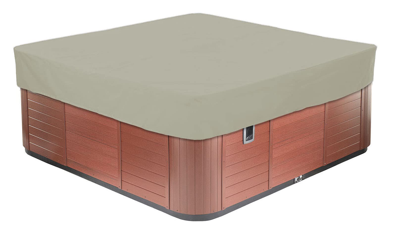 Ldiw Beige Amgj Outdoor Spa Cover For Hot Tub 210D Oxford Fabric Waterproof Uv Protection Square Hot Tub Cover, ,215X215x30cm