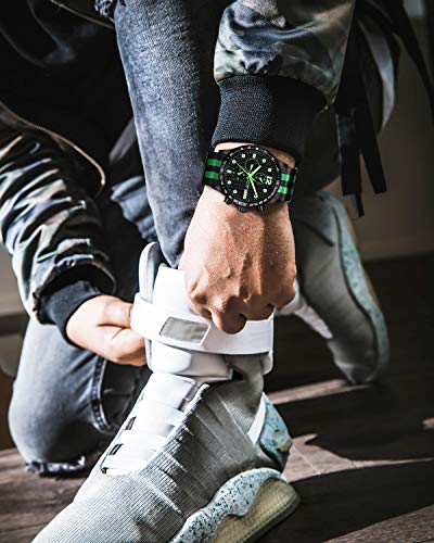 Image of BINLUN Nylon Watch Band Thick G10 Premium Ballistic Nylon Multicolor Replacement Watch Straps with Silver /Black Stainless Steel Buckle for Men Women 18mm 20mm 22mm 24mm