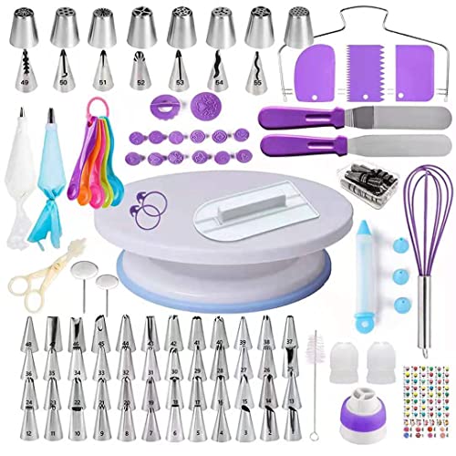 Catálogo para Comprar On-line Pasteles , listamos los 10 mejores. 45 Suministros de decoración de pasteles de 137 piezas con tocadiscos para tartas, repostería Base giratoria para Pastel Decoración de Pasteles 24 Boquillas Torta giratoria,Kit De...