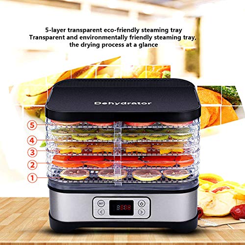 5 Fach Mini Electric Dörrhaushalt Dehydratoren Küchenmaschine Lebensmittel Dryer-Dampfer-Küche Backen, Gemüse, Obst Ofen… – Bild 3
