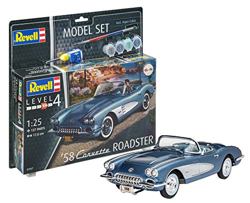 Revell Model Set- Corvette Roadster 1958 Voiture Maquette, 67037