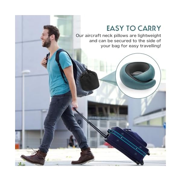 2024 New Memory Foam Travel Neck Pillow For Airplanesultimate Comfort And Support Ideal For Airplane And Car Travel Compact Convenient And Versatile Airplane Sleeping Pillow