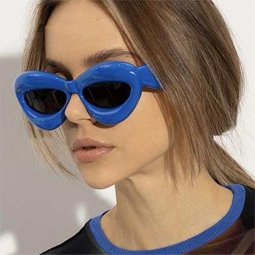 Lunettes de soleil ovales rétro UV400 unisexes tendance - 2
