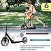 ZQHQKJ Scooter for Kids Ages 6+, Teens and Adults, 4 Adjustable Levels, Max Load 300 LBS, Foldable 9IN Big Wheel Adult Scooters with Hand Brake & Shock Absorption, Bearing ABEC9,Black red