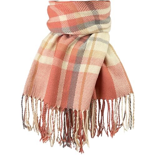 Winter Scarf for Women Warm Soft Plaid Scarves Fall Cashmere Feel Large Long Blanket Scarf Shawls and Wraps
