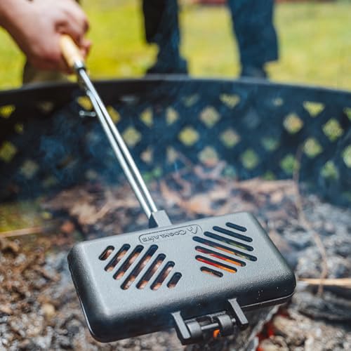 Gril double en fonte robuste avec charnière séparable durable