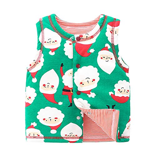 Motteecity Baby Boys Toddler Clothes Unisex Solid Warm Vest Jacket (18M, Green)