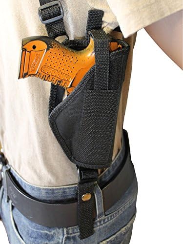 Barsony New Vertical Shoulder Holster for Compact Sub-Compact 9mm 40 45