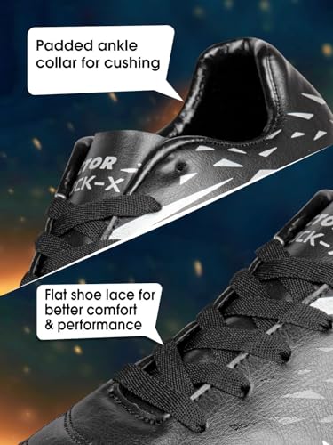 Image of Vector X Kick-X Football Studs for Men /Sports and Athletic Footwear with TPU Sole, Synthetic Leather Upper /Textured Pattern /Comfortable Football Soccer Shoes