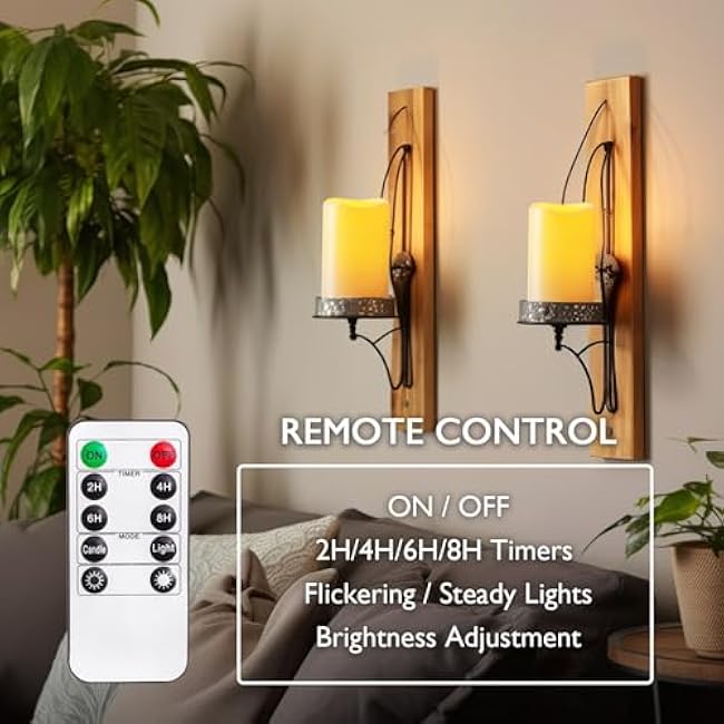 Homemory 1 Pack Flameless Candles, Electric Fake Candles