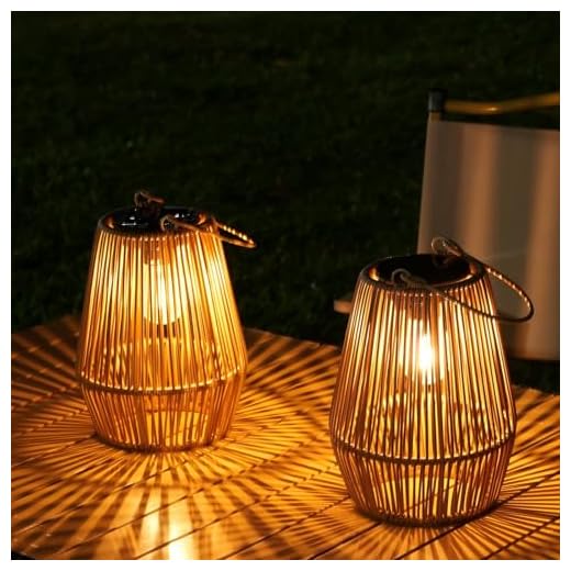 KagoLing Solar Laternen für Außen, 2 Stücke Solarlampen für Draußen im Böhmischen Stil mit LED-Glühbirne Hängend/Stehend Handgestrickte Solarlampen für Terrasse Garten Innenhof Balkon Deko Geschenk