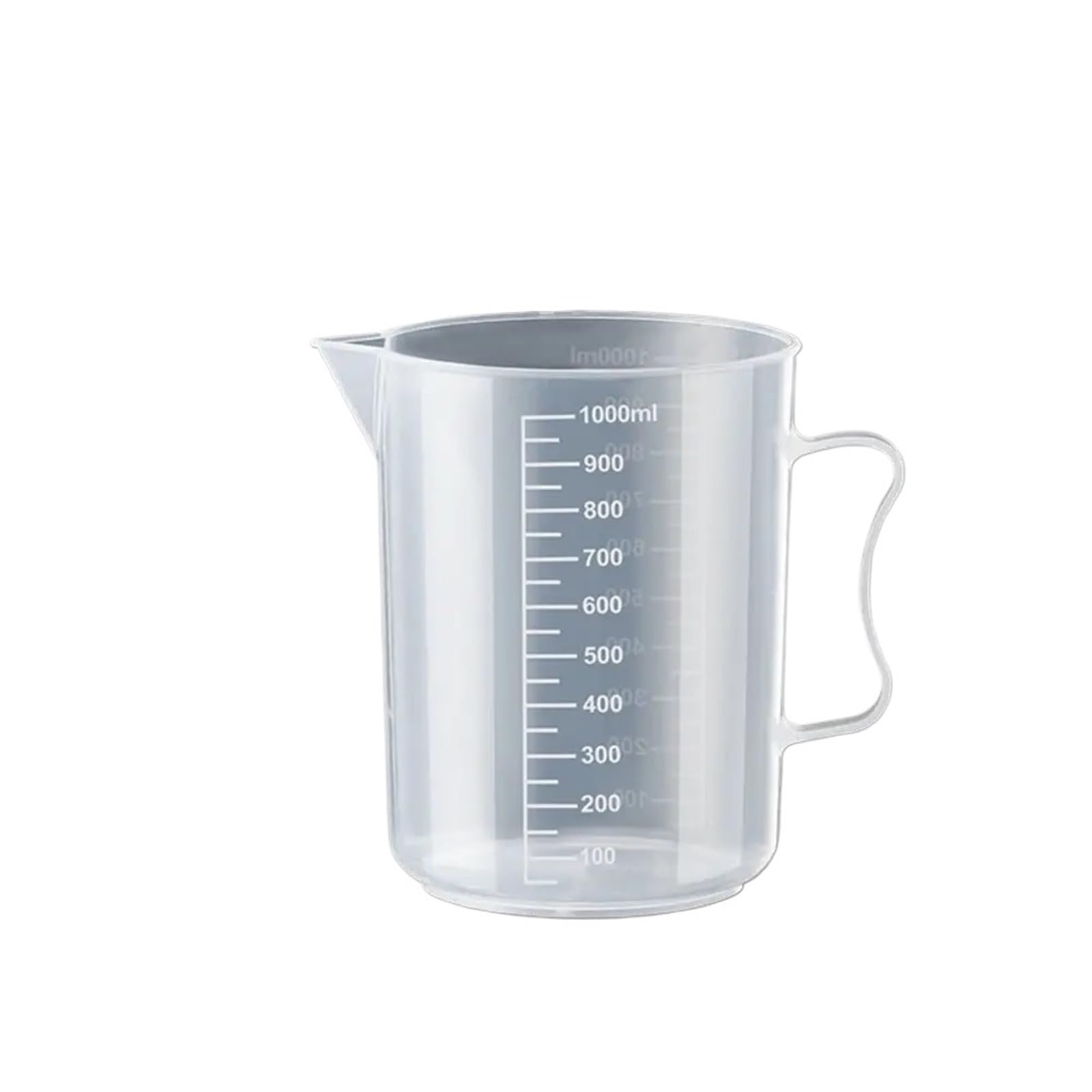Vaso medidor, 3 unidades de plástico graduado, vaso mezclador transparente de gran capacidad con tapa, vaso de laboratorio for repostería de cocina (100 ml)(1000ml)