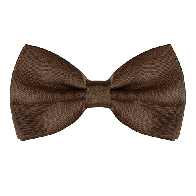 Image of JAGMOOLYA Products The Perfect Classic Satin Pre-Tied Bow Tie Formal Solid Tuxedo Bowtie Adjustable Length Many Colors and Styles Bow for Adults and Children