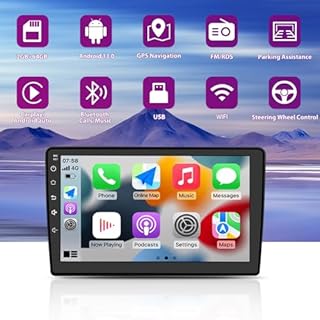 Pyniro Car Radio Stereo Upgrade for Jeep Compass/Patriot 2010-2016, Android Head Unit with 10.1 Inch Touch Screen/Backup Camera/Wireless CarPlay & Android Auto/Mirroring/Wi-Fi/Bluetooth/FM/SWC