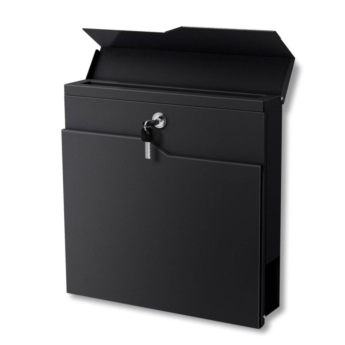 Metzler Boîte aux Lettres au Design Minimaliste | RAL 9005 Noir Foncé | Hoffmann