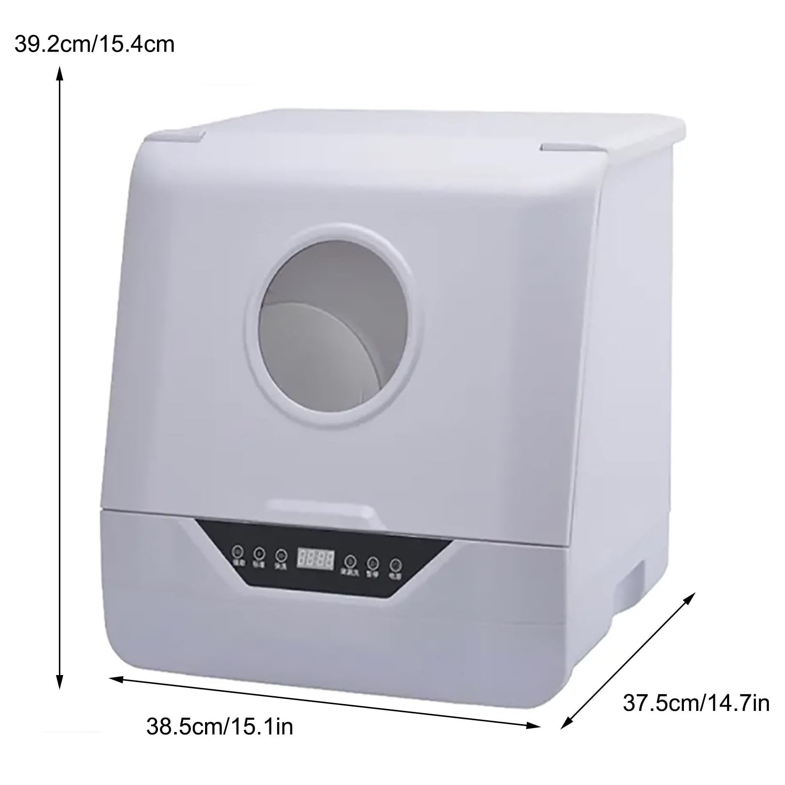 Kompaktowa mini zmywarka 800 W, bardzo szybkie czyszczenie natryskowe 360°, wydajne suszenie ciepła do zastawy stołowej, noży i warzyw - wydajne i zajmuje mało miejsca