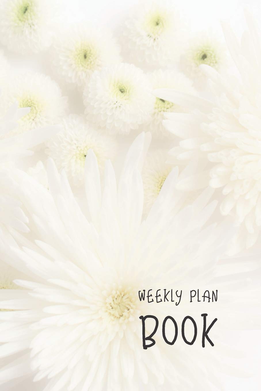 Weekly Plan Book: White Chrysanthemum Flowers 6x9 2 Years 104 Weeks Checklist Planner Undated Organizer / Calendar / Notes / Journal